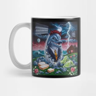 AI generated dolphin from the windy nightmare Mug